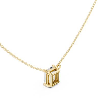 Emerald Solitaire Floating Pendant