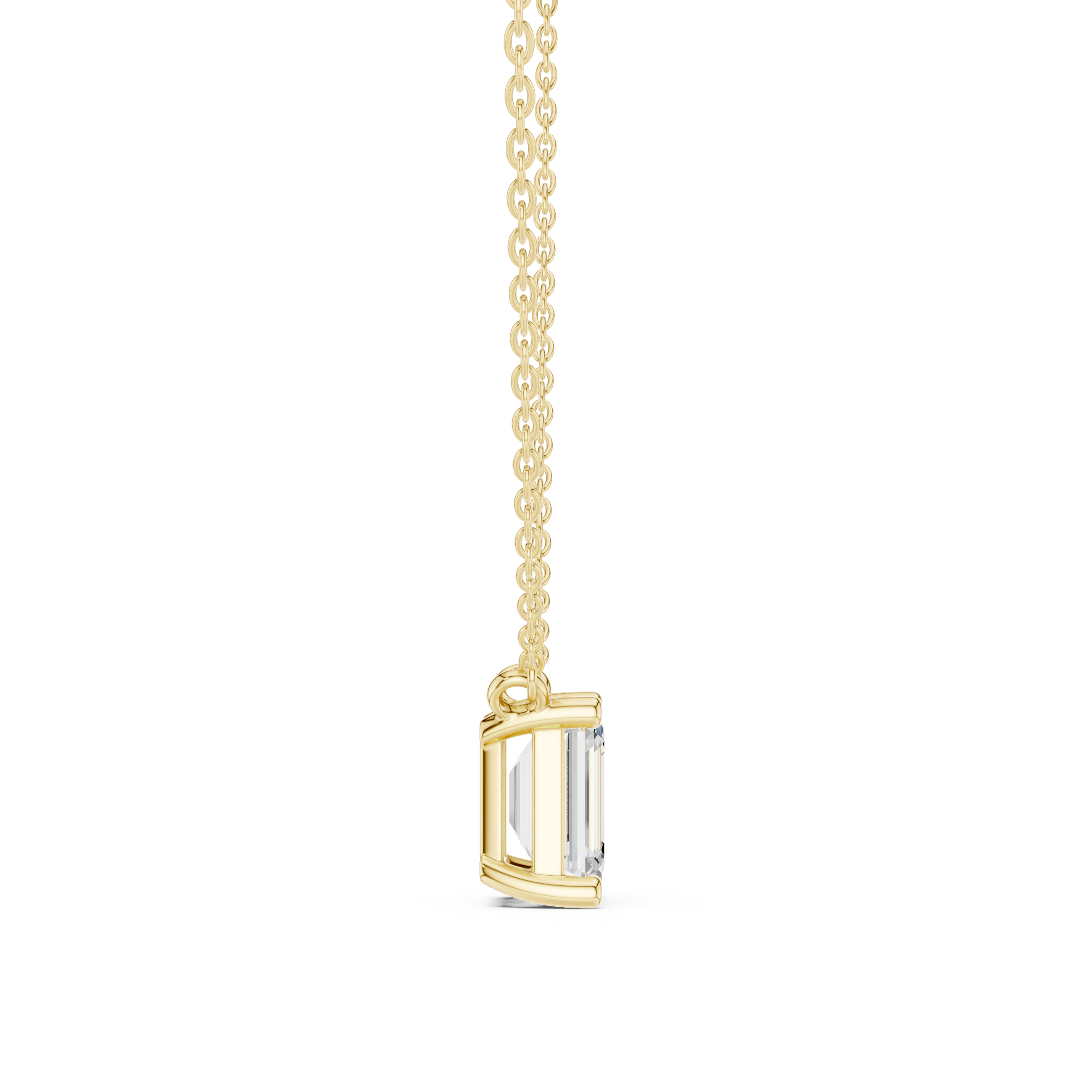 Emerald Solitaire Floating Pendant
