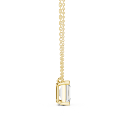 Emerald Solitaire Floating Pendant