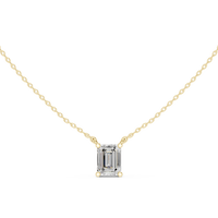 Emerald Solitaire Floating Pendant