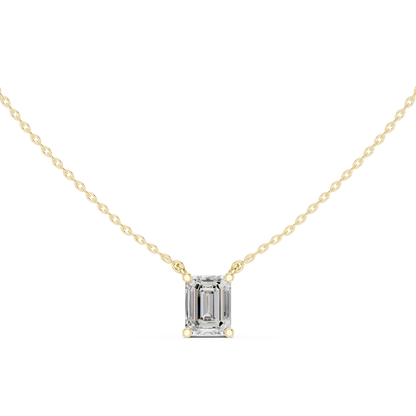 Emerald Solitaire Floating Pendant