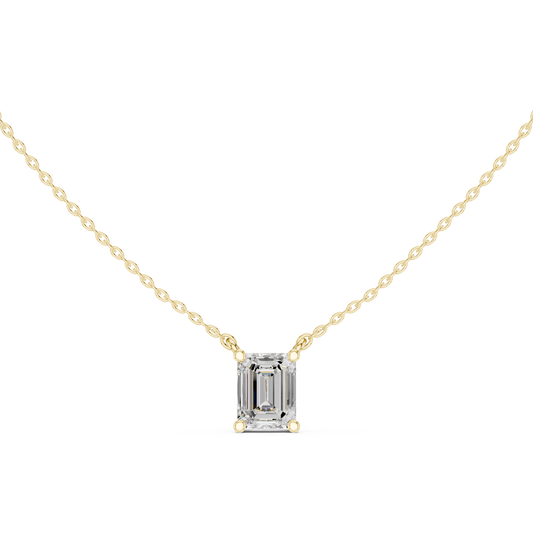 Emerald Solitaire Floating Pendant