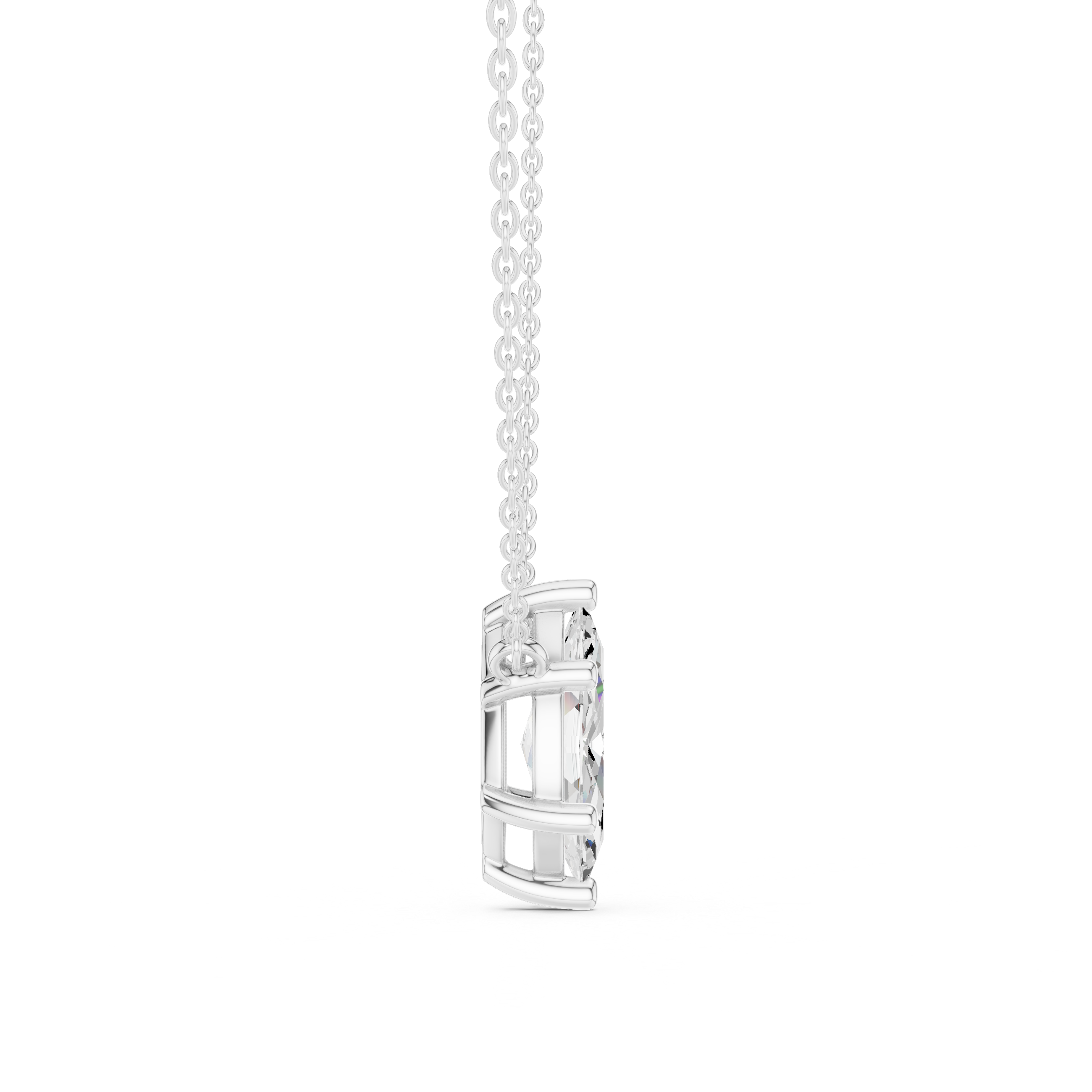 Marquise Luxe Floating Diamond Pendant