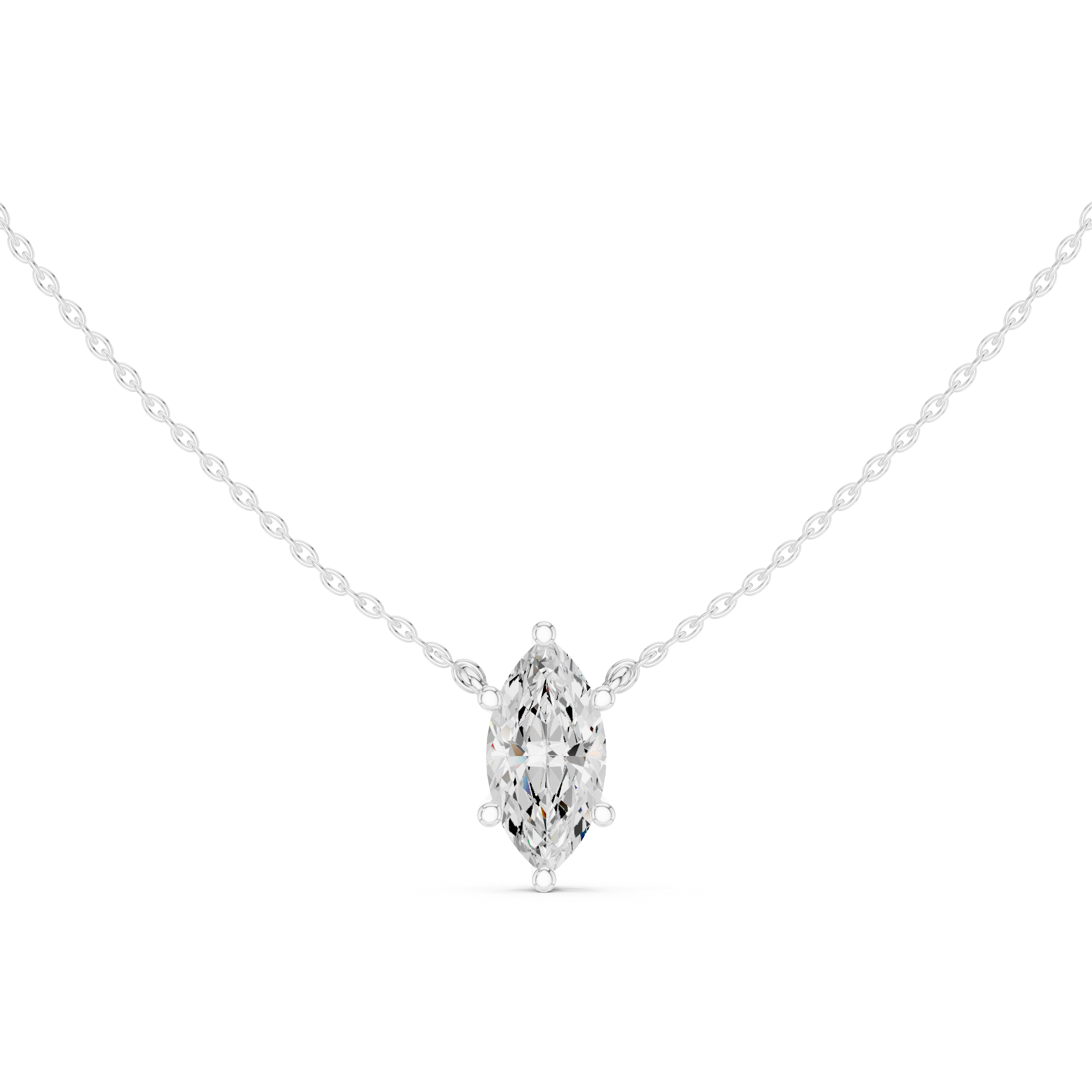 Marquise Luxe Floating Diamond Pendant