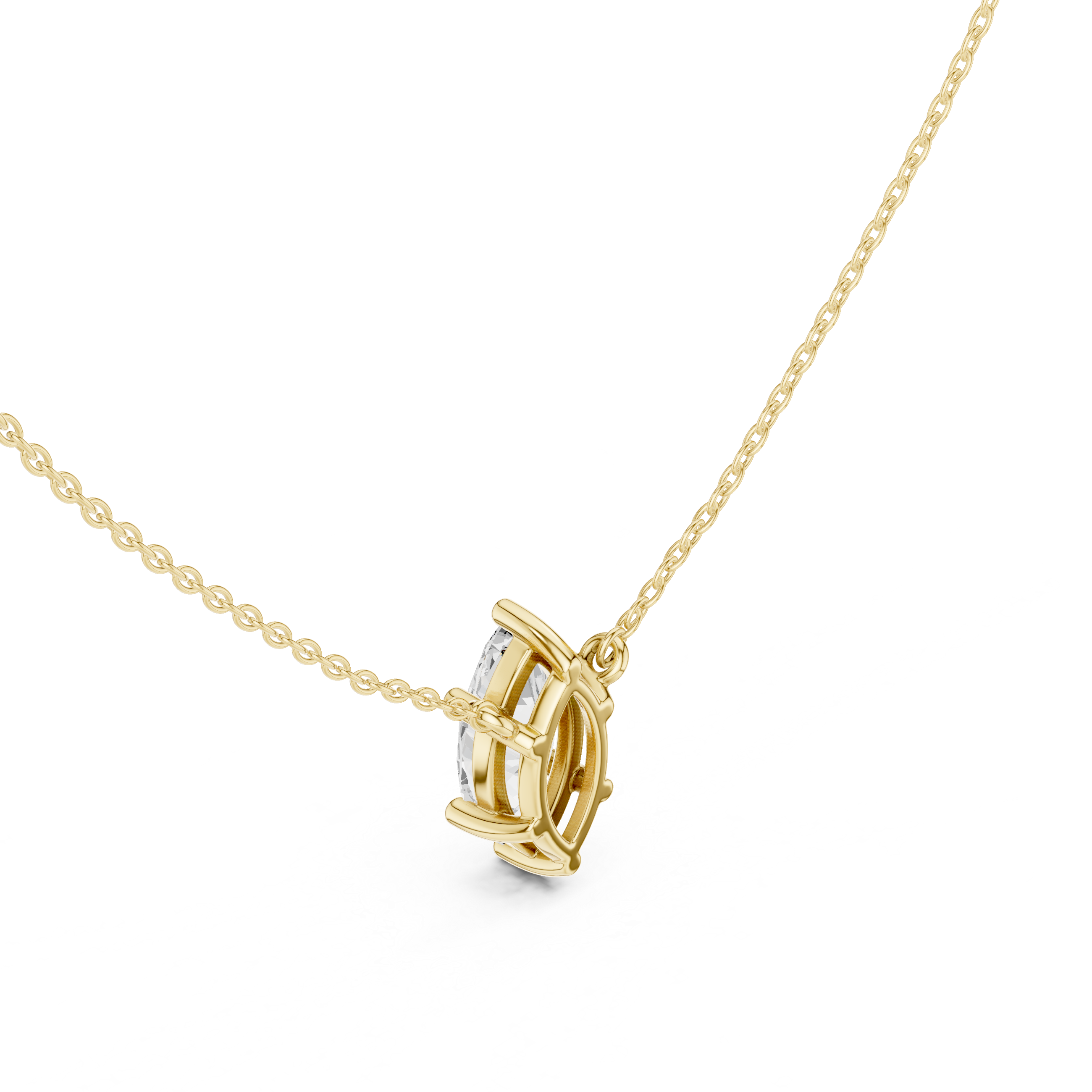 Marquise Luxe Floating Diamond Pendant