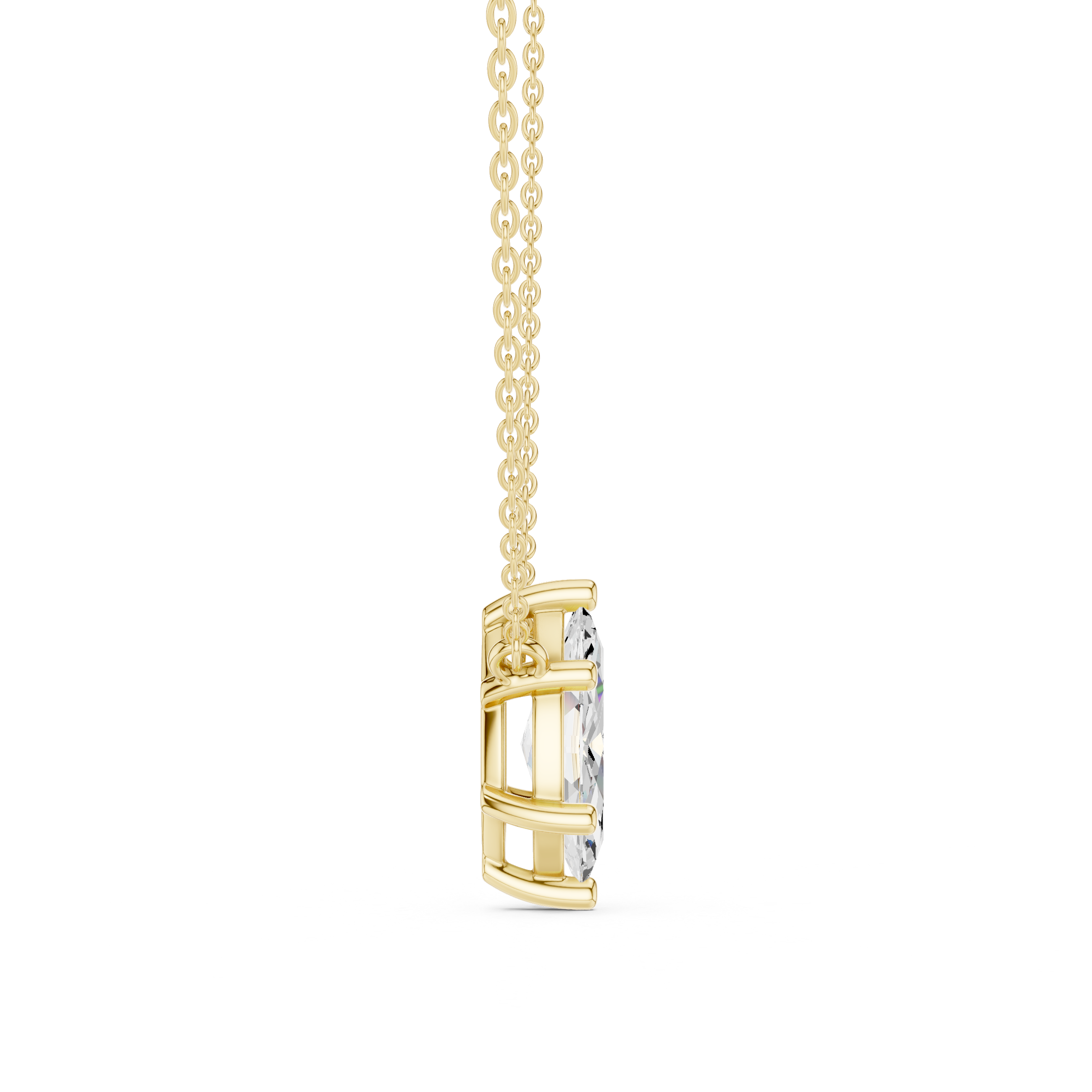 Marquise Luxe Floating Diamond Pendant