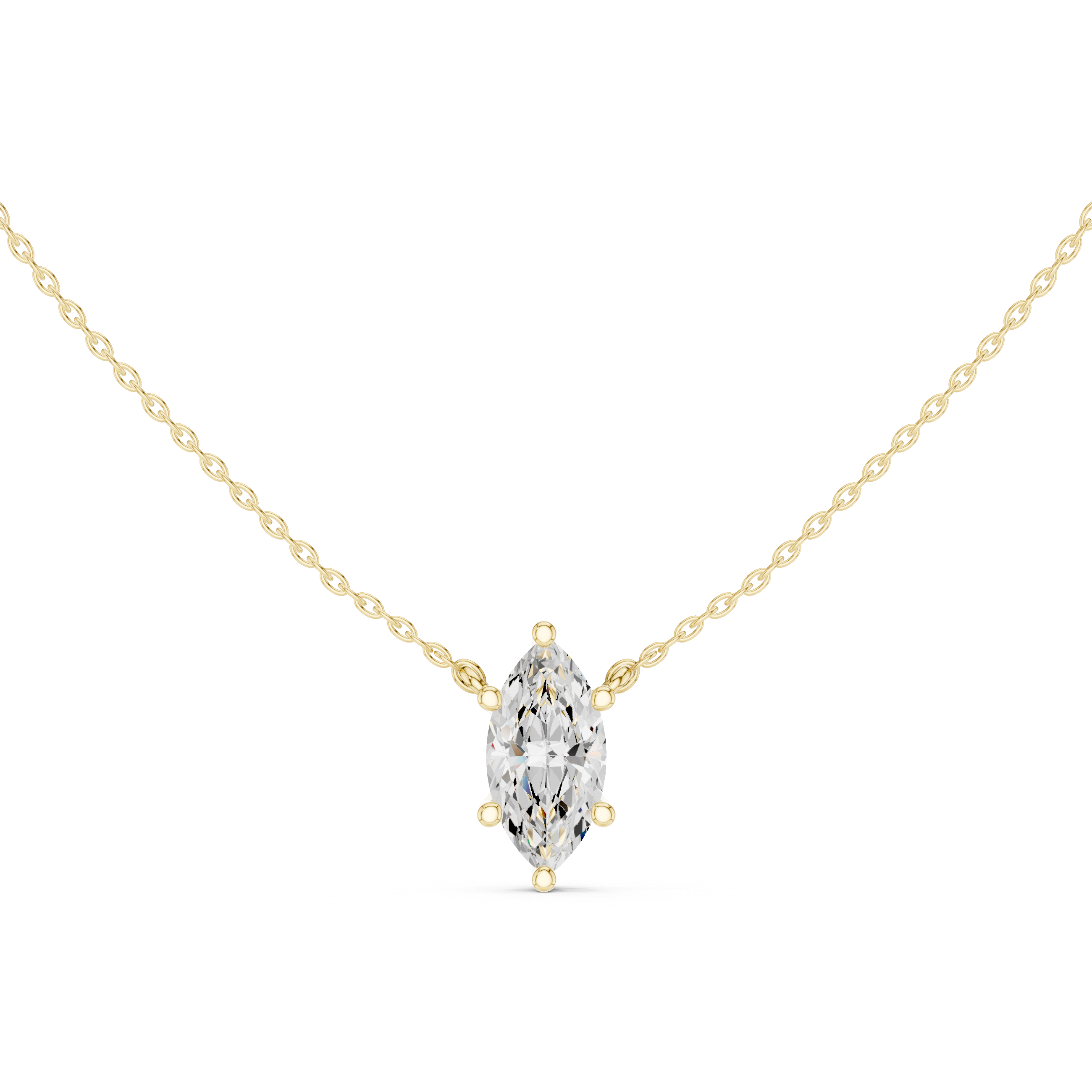 Marquise Luxe Floating Diamond Pendant
