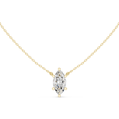 Marquise Luxe Floating Diamond Pendant
