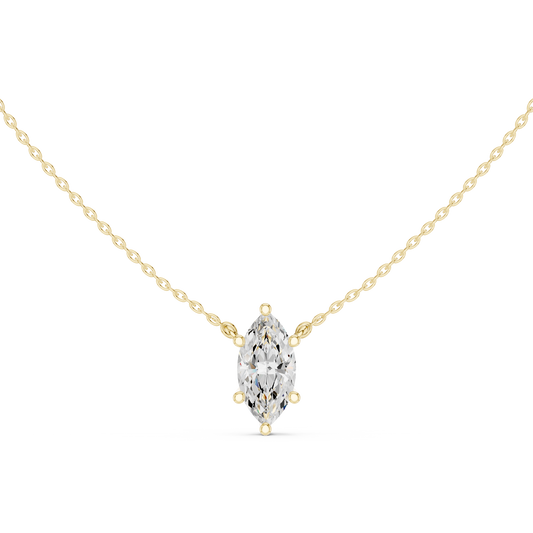Marquise Luxe Floating Diamond Pendant