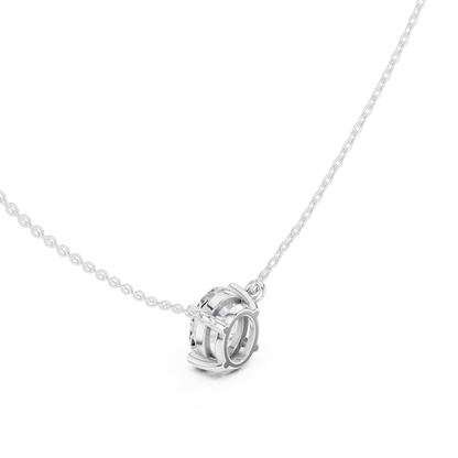 Bare-Prong Oval Floating Diamond Drop