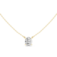 Bare-Prong Oval Floating Diamond Drop
