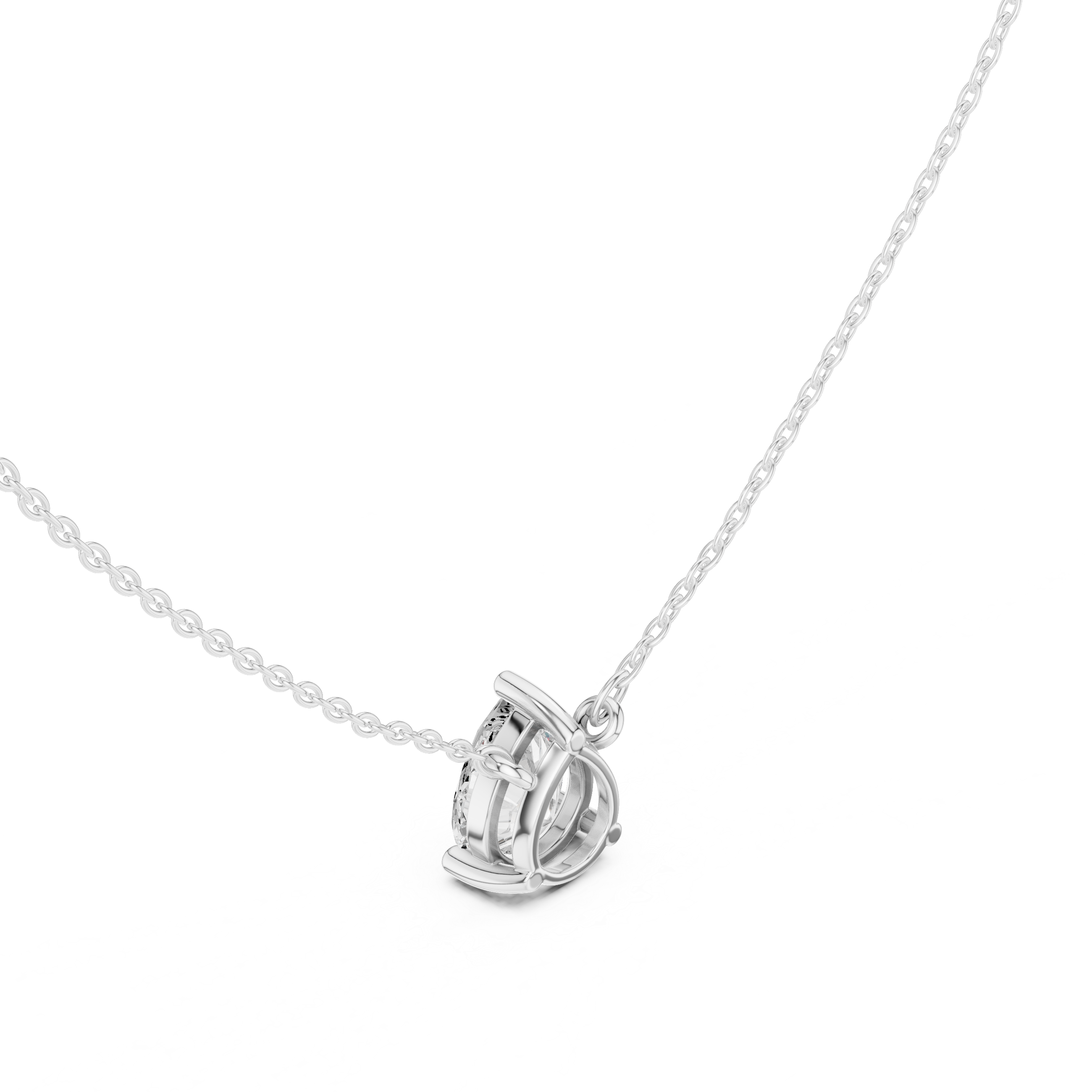 Pear Sovereign Solitaire Floating Drop