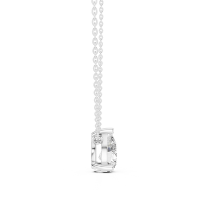 Pear Sovereign Solitaire Floating Drop