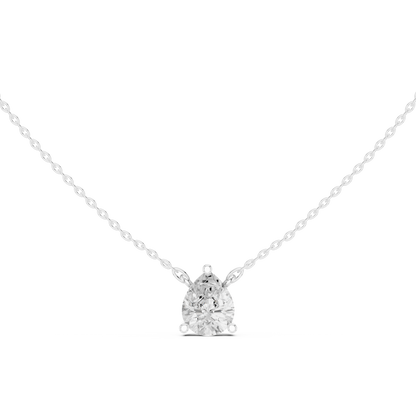Pear Sovereign Solitaire Floating Drop