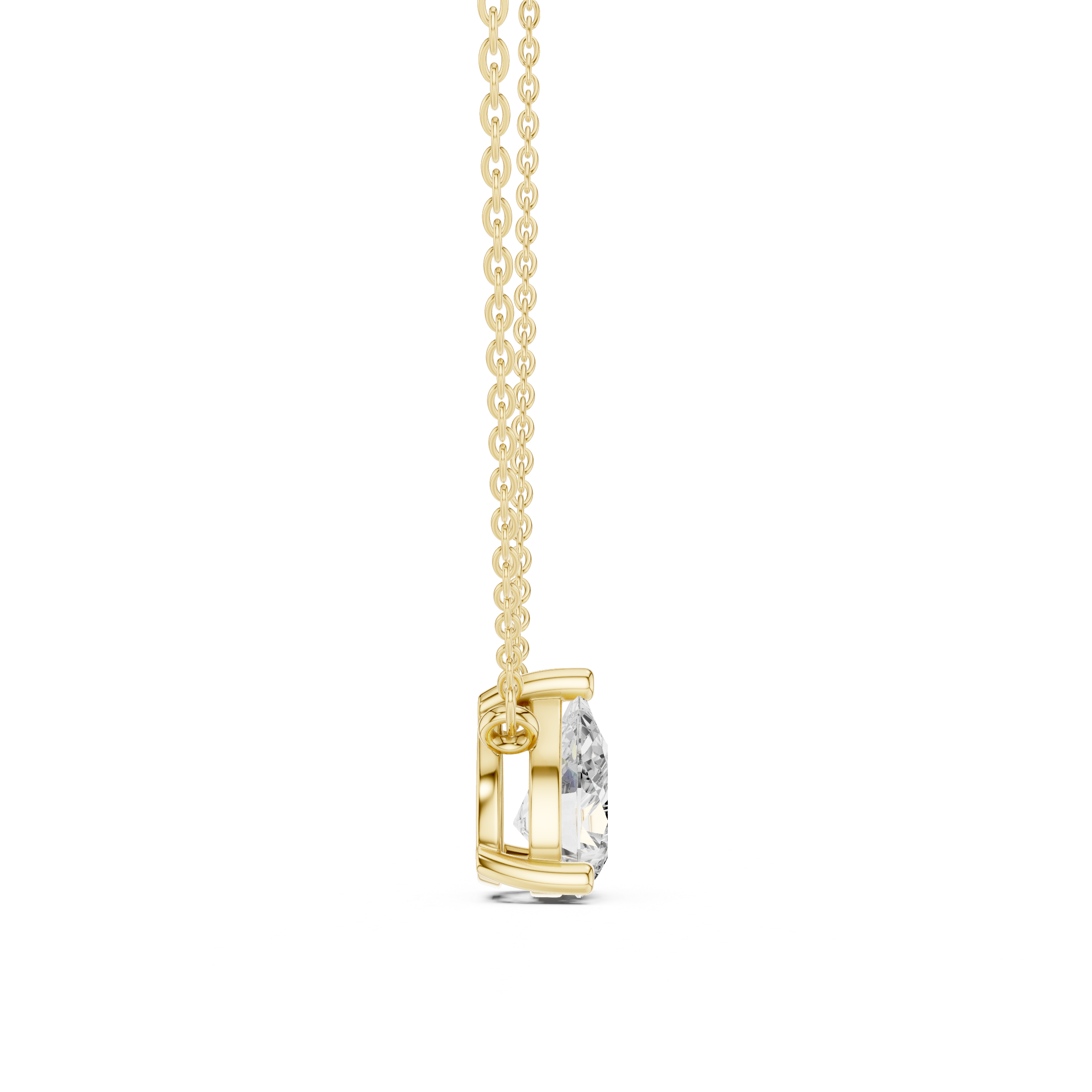 Pear Sovereign Solitaire Floating Drop