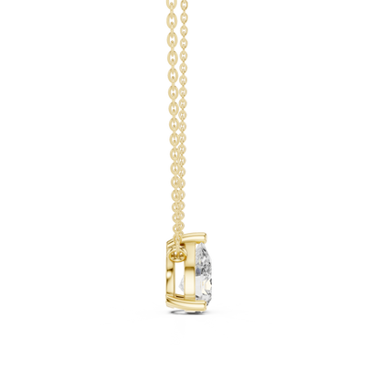 Pear Sovereign Solitaire Floating Drop