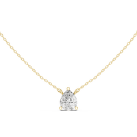 Pear Sovereign Solitaire Floating Drop