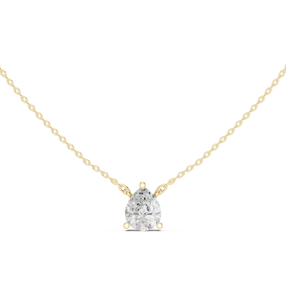 Pear Sovereign Solitaire Floating Drop