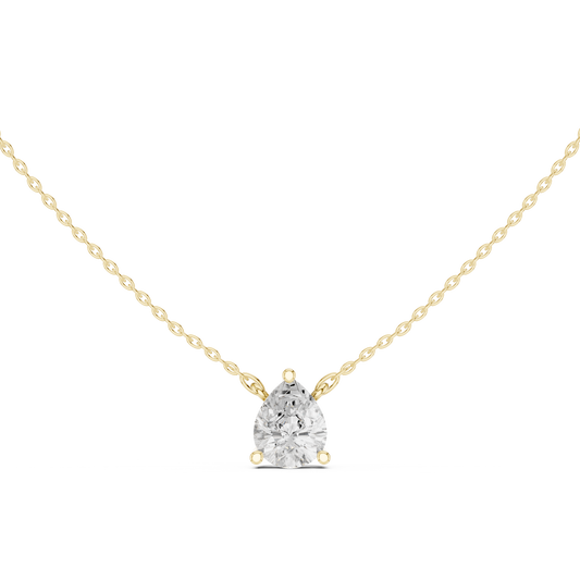 Pear Sovereign Solitaire Floating Drop