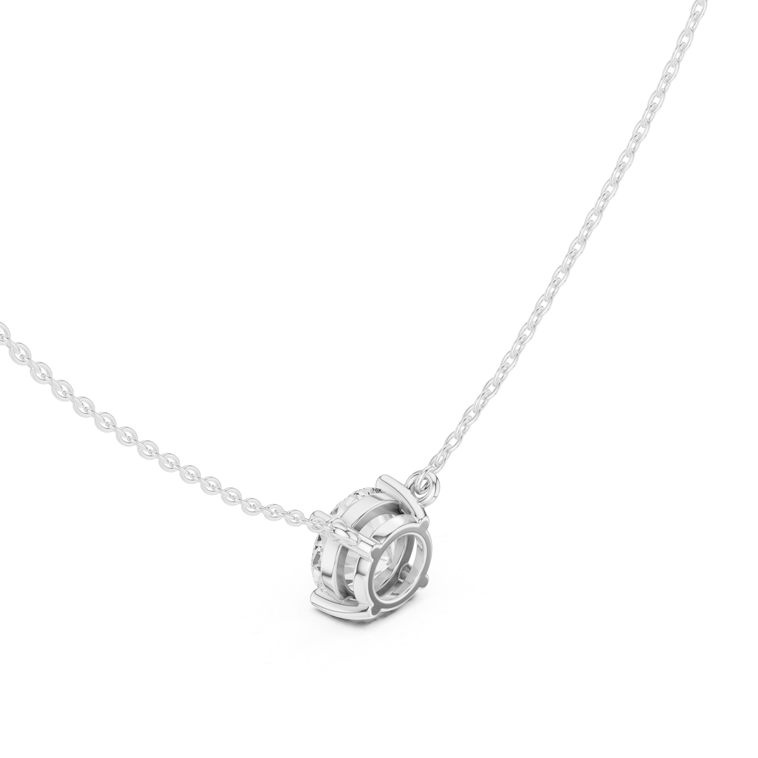 The Celestial Round Floating Diamond Pendant
