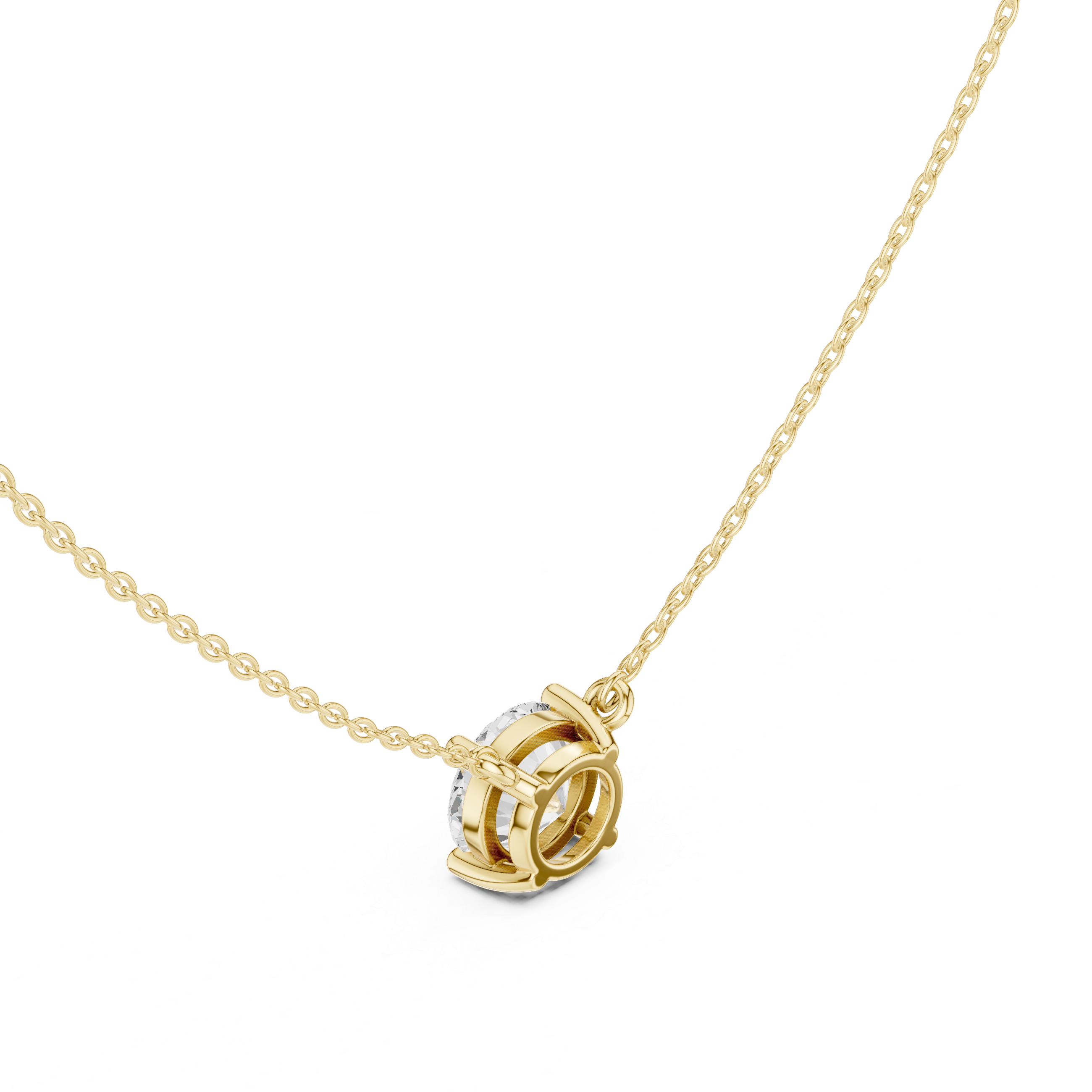 The Celestial Round Floating Diamond Pendant