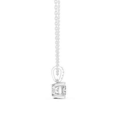Cushion Pavé-Bail Diamond Pendant