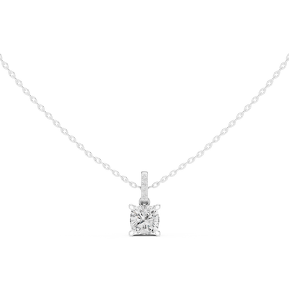 Cushion Pavé-Bail Diamond Pendant