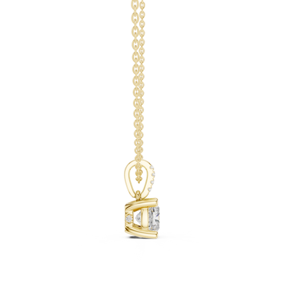 Cushion Pavé-Bail Diamond Pendant