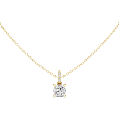 Cushion Pavé-Bail Diamond Pendant