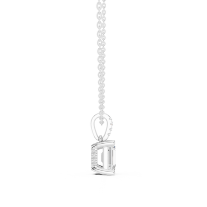 Emerald-Cut Step-Cut Solitaire Pendant