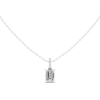 Emerald-Cut Step-Cut Solitaire Pendant