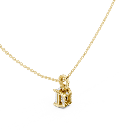 Emerald-Cut Step-Cut Solitaire Pendant