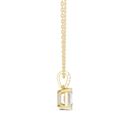 Emerald-Cut Step-Cut Solitaire Pendant