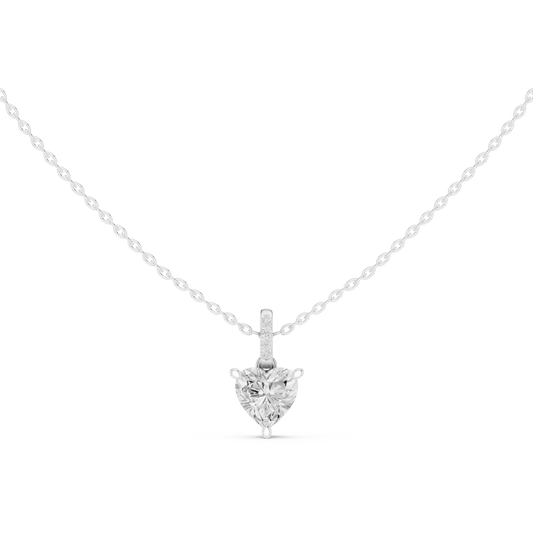 Heart-Cut Romantic Solitaire Pendant