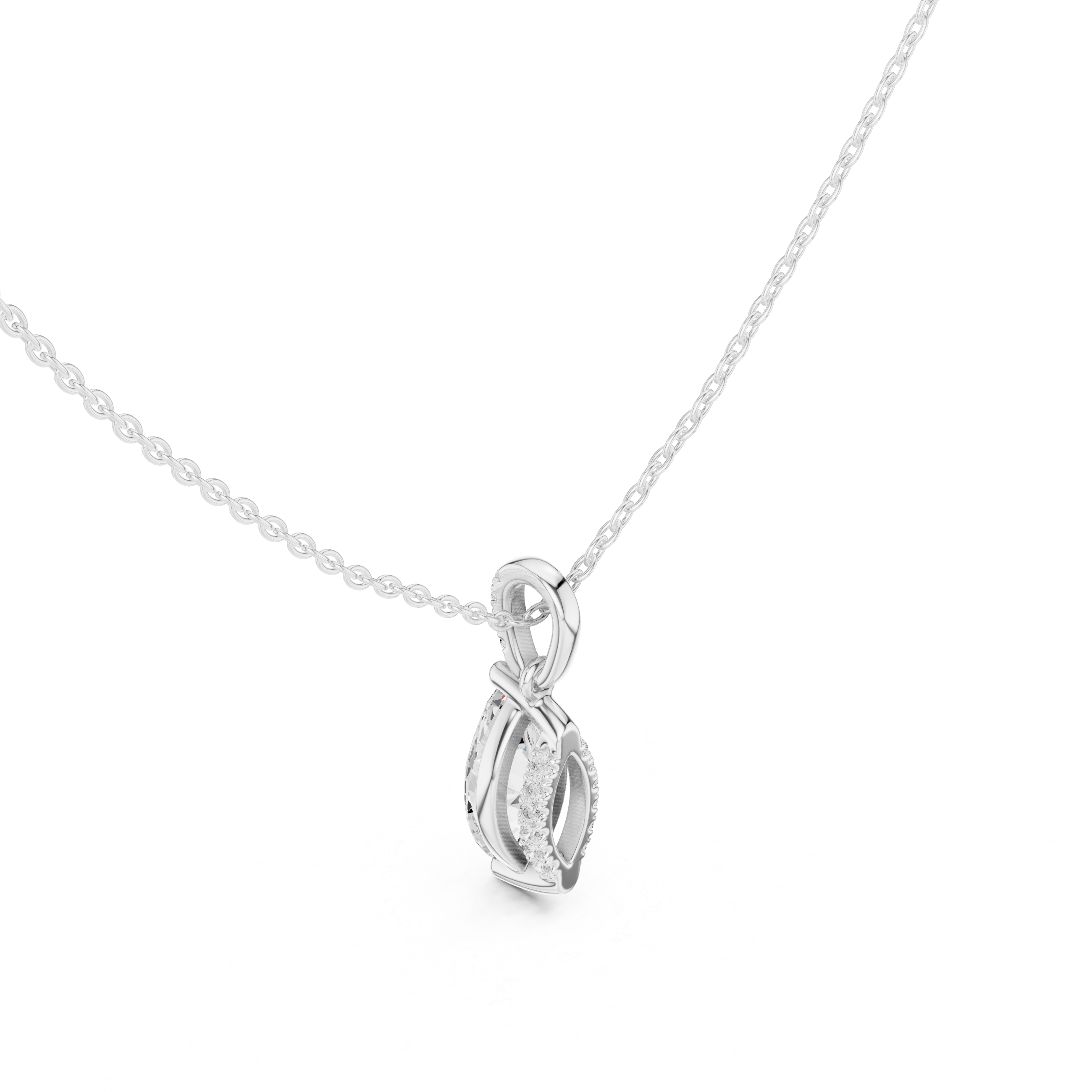 Marquise Pavé-Bail Diamond Pendant