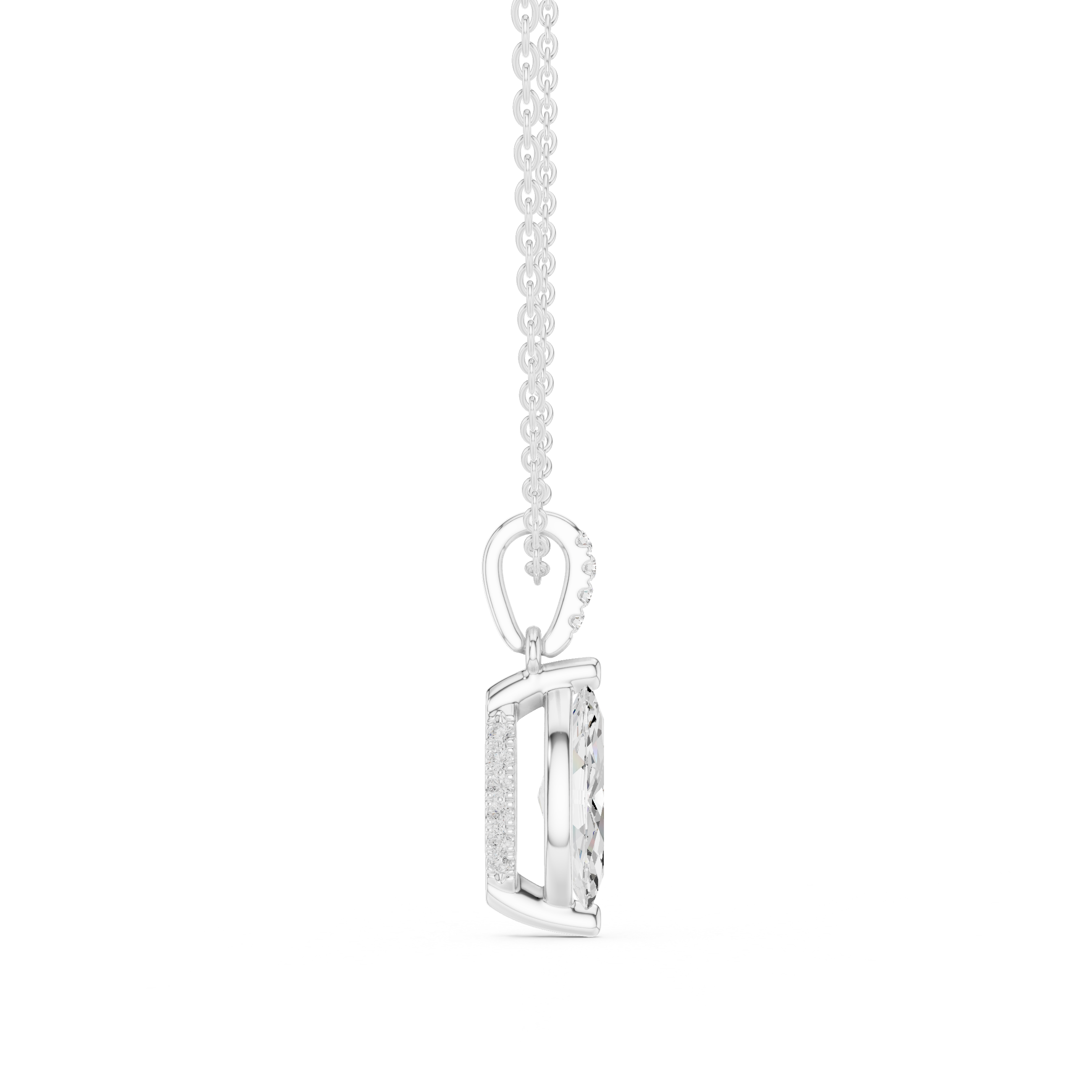Marquise Pavé-Bail Diamond Pendant