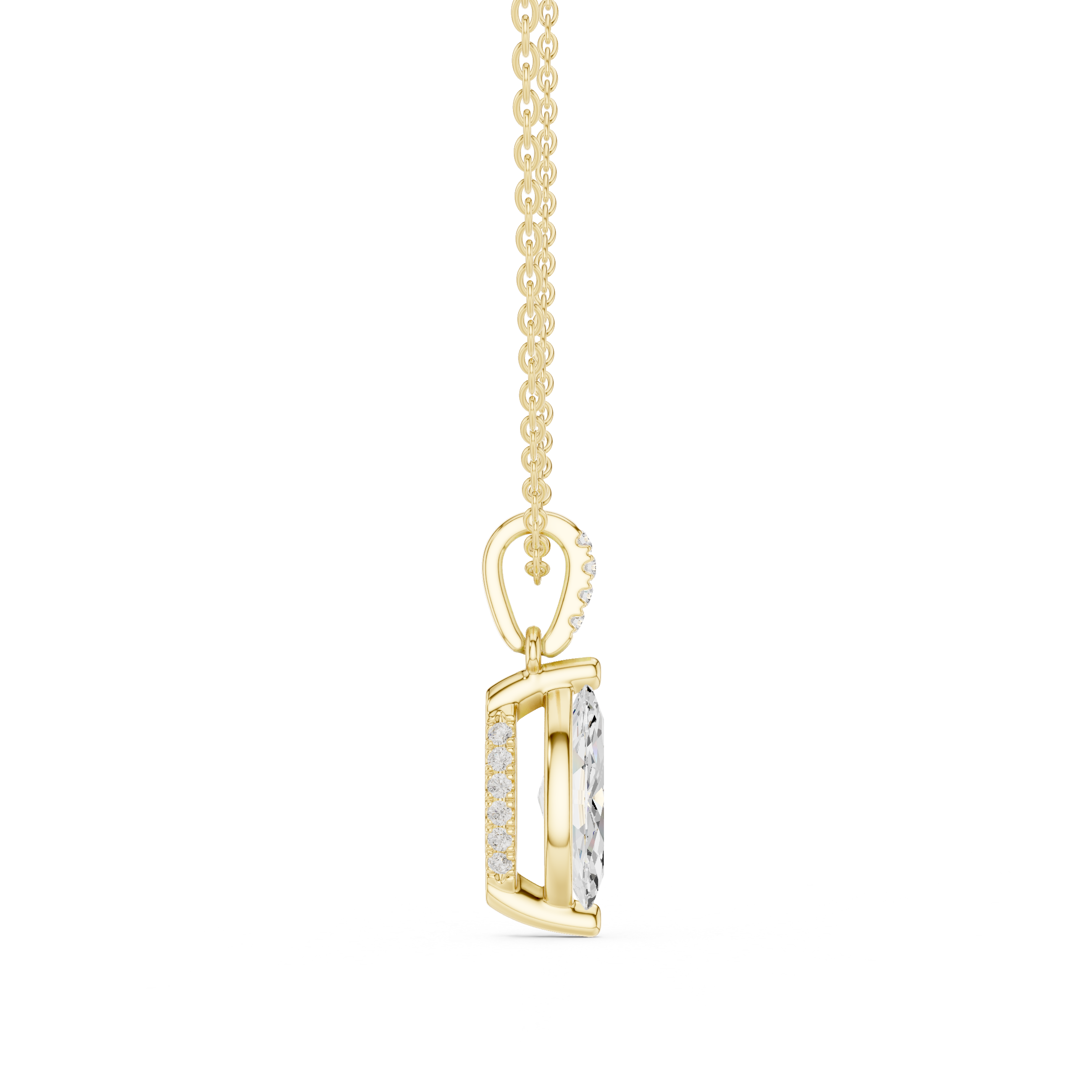 Marquise Pavé-Bail Diamond Pendant