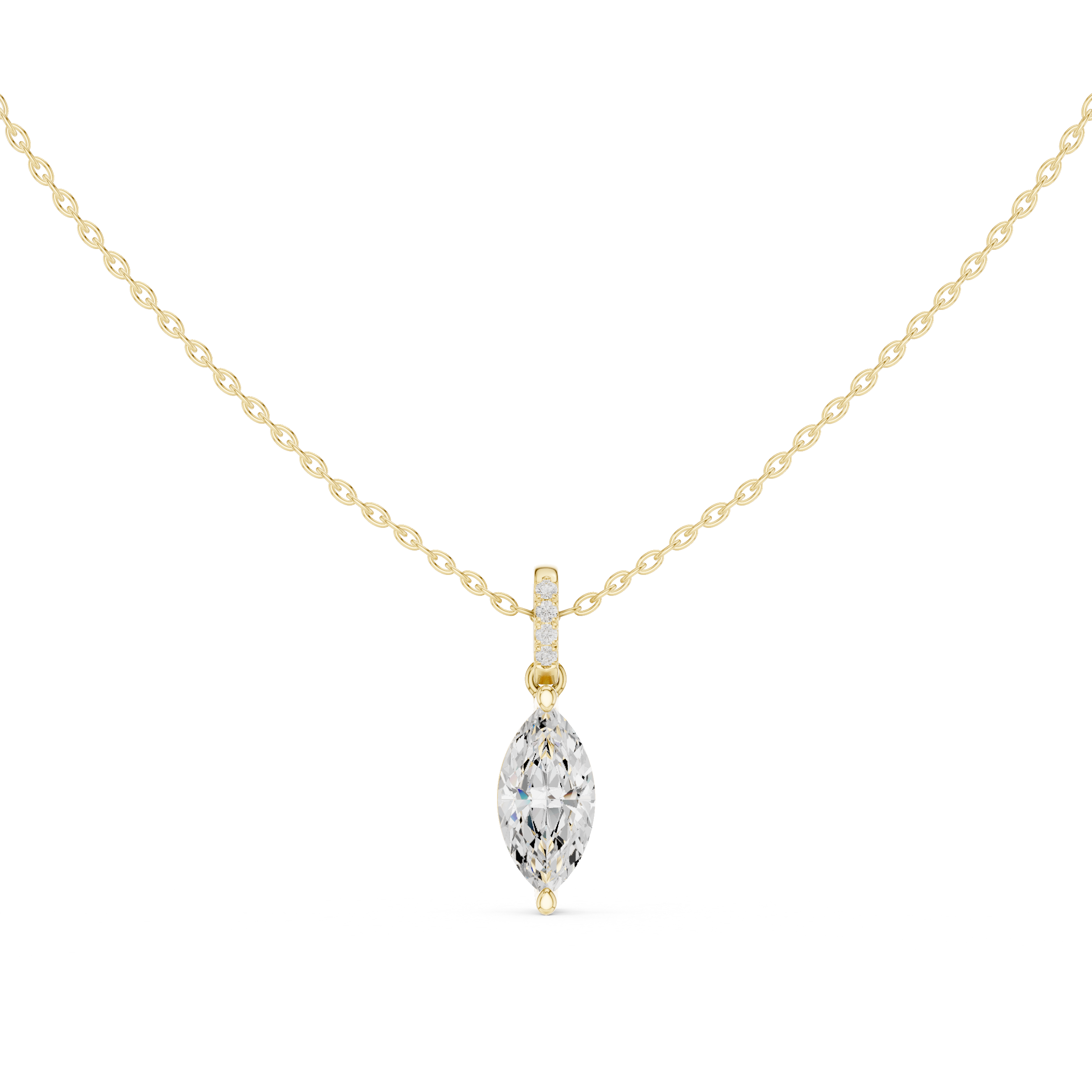 Marquise Pavé-Bail Diamond Pendant