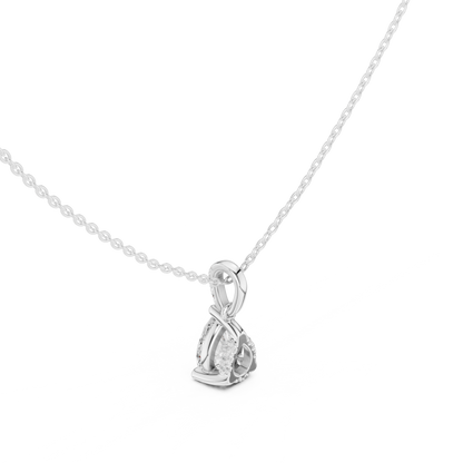 Pear Pavé-Bail Diamond Pendant