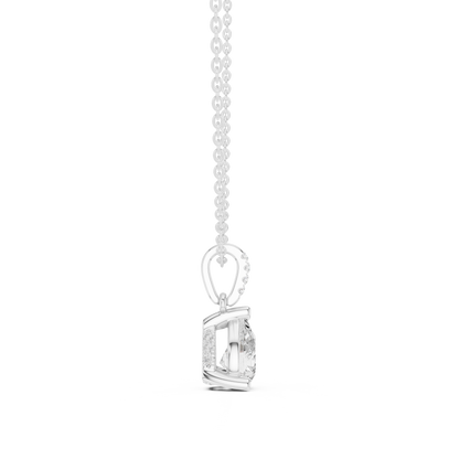 Pear Pavé-Bail Diamond Pendant