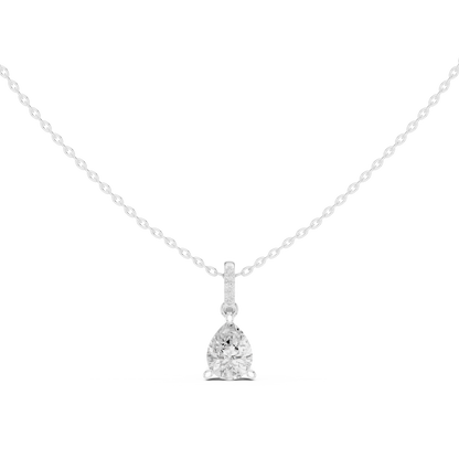 Pear Pavé-Bail Diamond Pendant