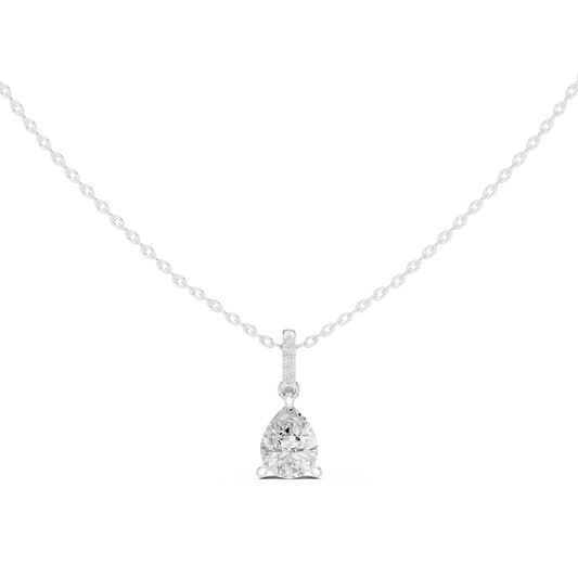 Pear Pavé-Bail Diamond Pendant