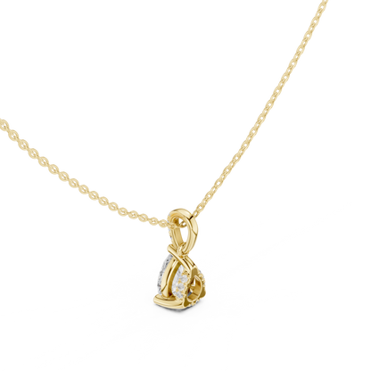 Pear Pavé-Bail Diamond Pendant