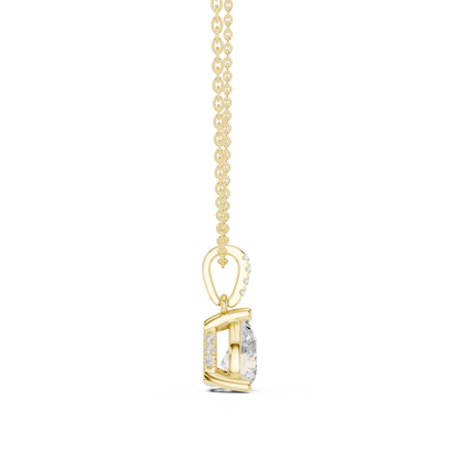Pear Pavé-Bail Diamond Pendant