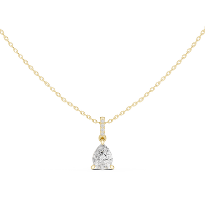 Pear Pavé-Bail Diamond Pendant