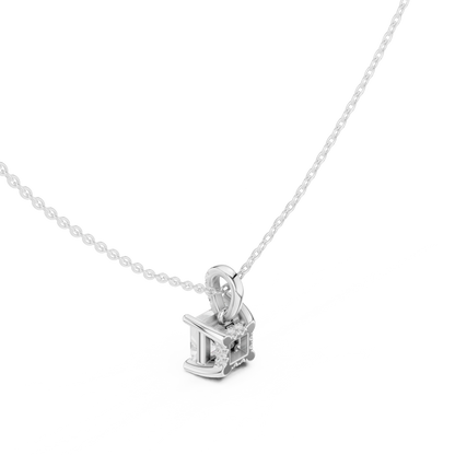 Princess Hidden Halo Pavé-Bail Pendant