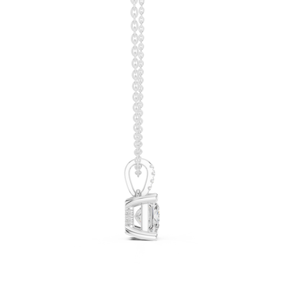 Princess Hidden Halo Pavé-Bail Pendant