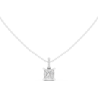 Princess Hidden Halo Pavé-Bail Pendant
