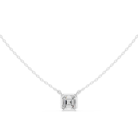The Architectural Asscher Bezel Pendant Set