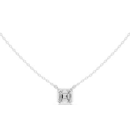 The Architectural Asscher Bezel Pendant Set